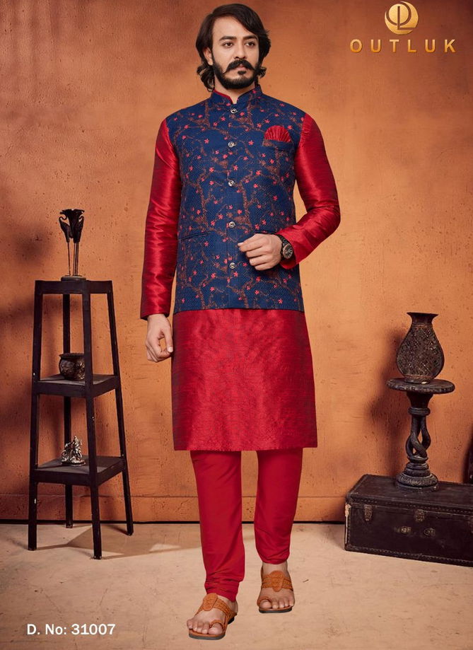 Outluk Vol 31 Exclusive Wear Wholesale Kurta Pajama With Jacket Mens Collection